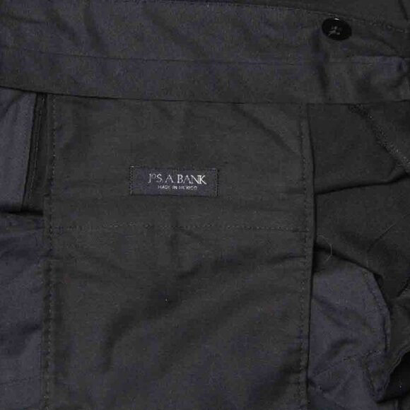 Jos A Bank Black Wool Tuxedo Formal Pants Men's Flat Front Size 34 X 30 - Picture 2 of 2